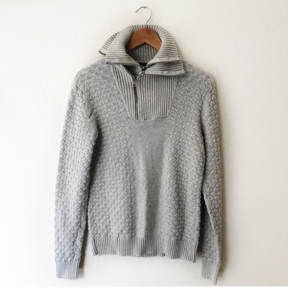 A/X Armani Exchange Other - Armani Exchange Gray Double Zip Turtleneck Sweater